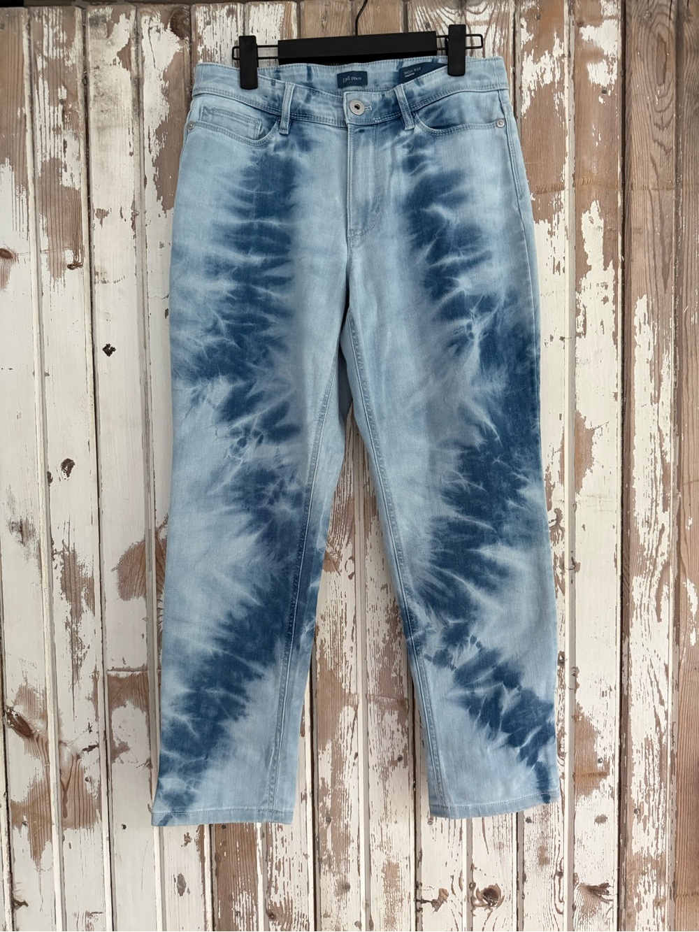 J.Jill Wearever Smooth Fit Tie Dye Crop Jeans, High Rise, Eco, Size 6 Petite, 6P
